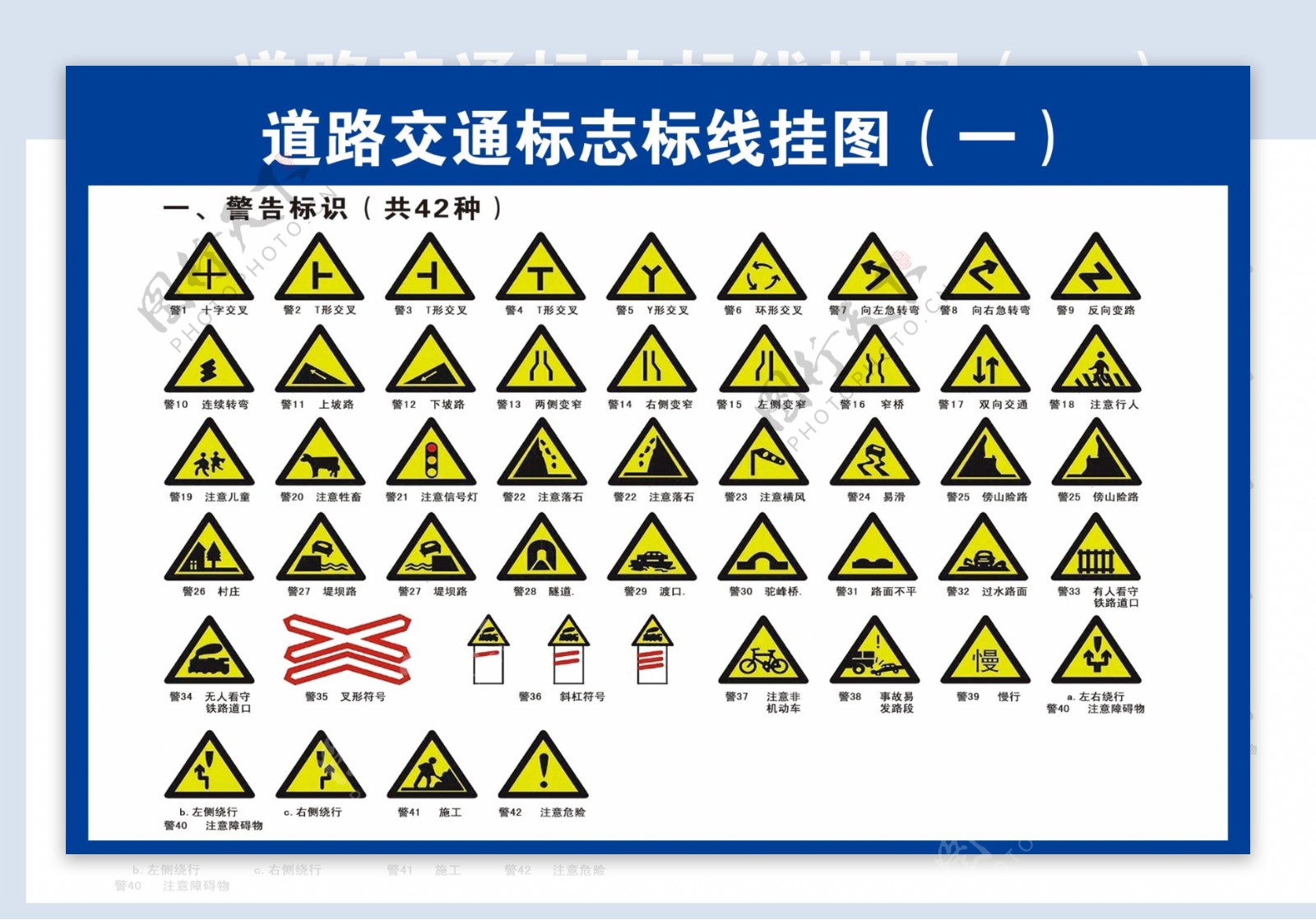 道路交通标志线挂图